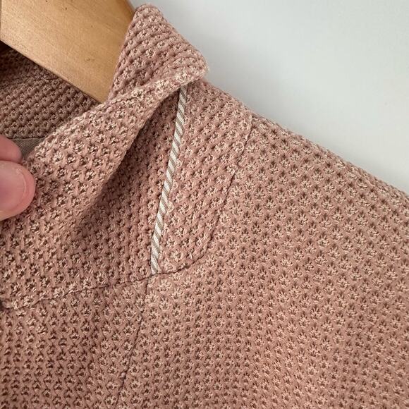 Massimo Dutti Dusty Pink Blazer Textured Woven One Button Size 8 US - Picture 10 of 11